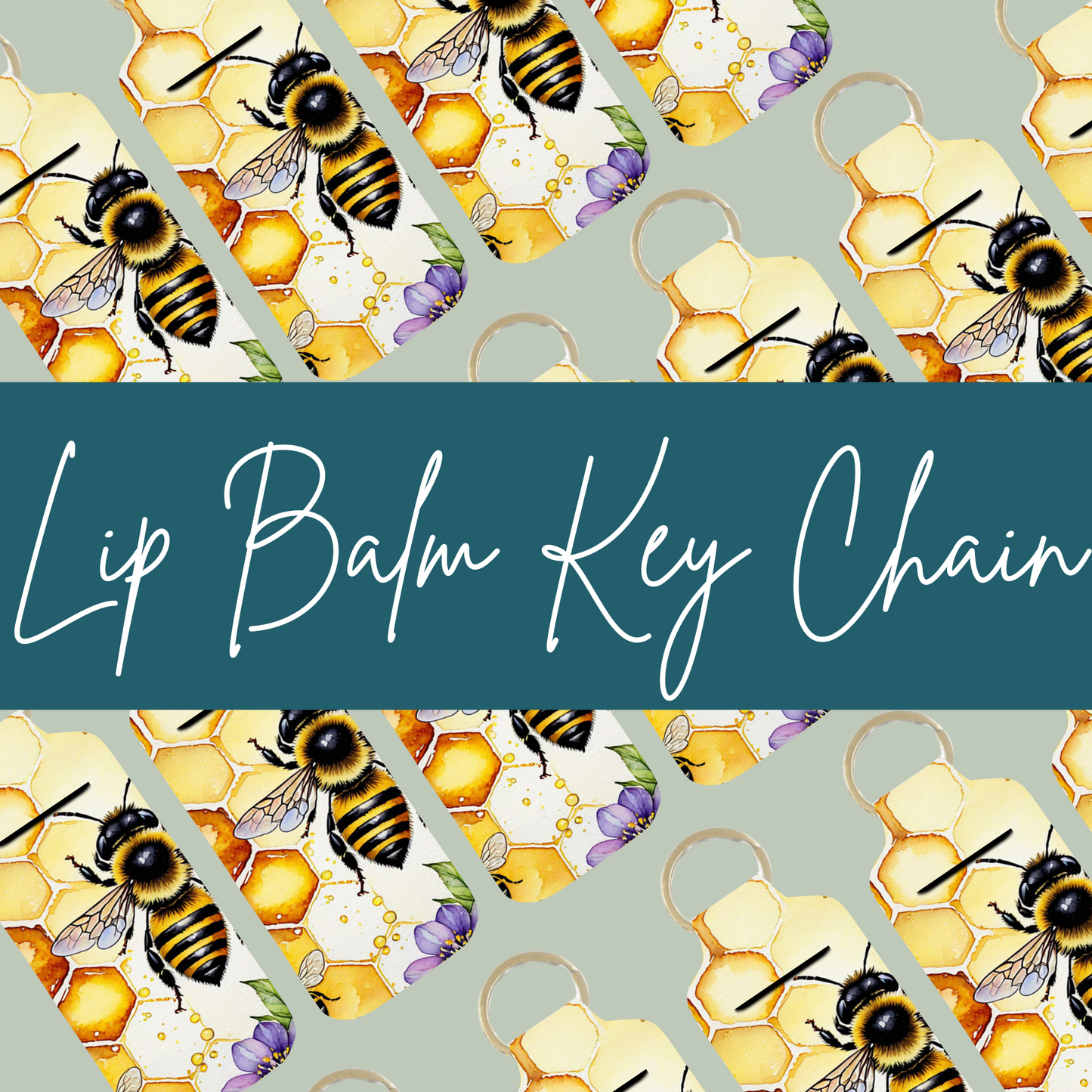 Bumble Bee Lip Balm Keychain