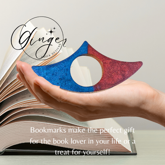 Blue and Red Thumb Bookmark