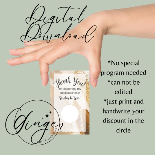 Gold Brush Stroke Digital Scratch-Off Ticket