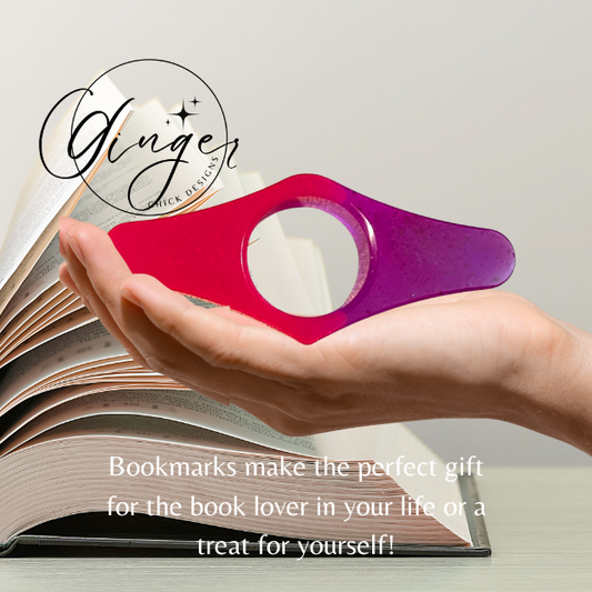 Neon Pink and Neon Purple Thumb Bookmark