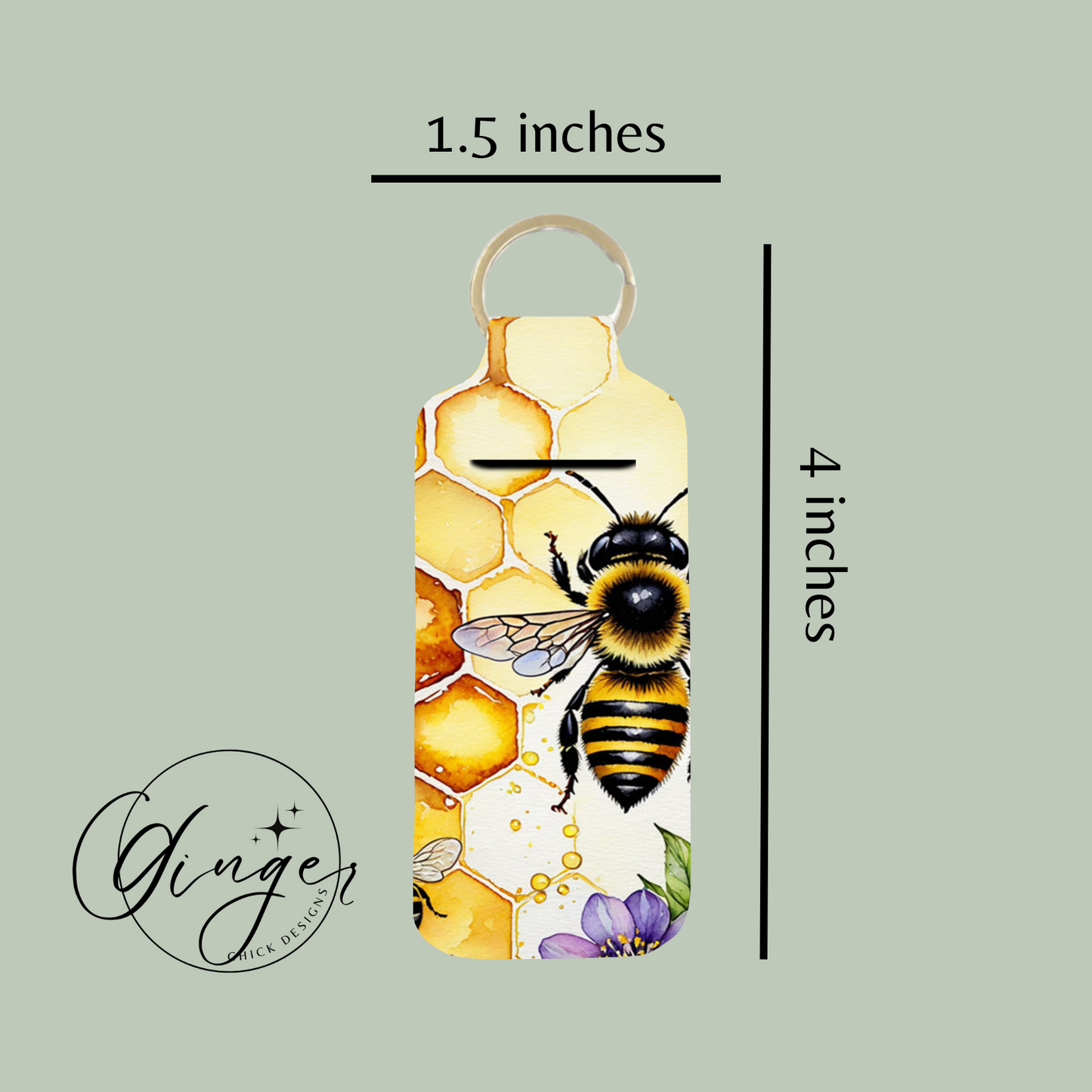 Bumble Bee Lip Balm Keychain