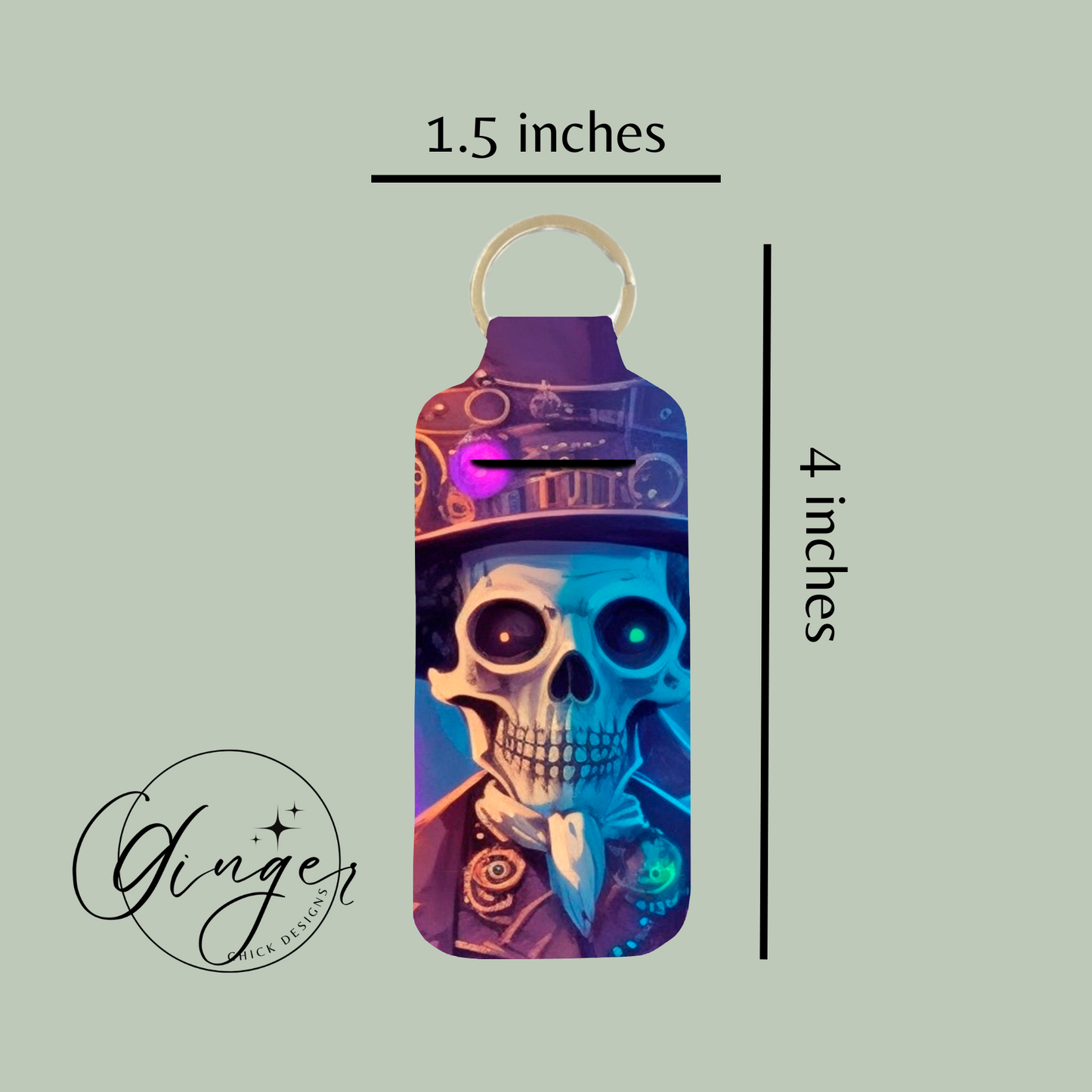 Steam Punk Skellington Lip Balm Keychain