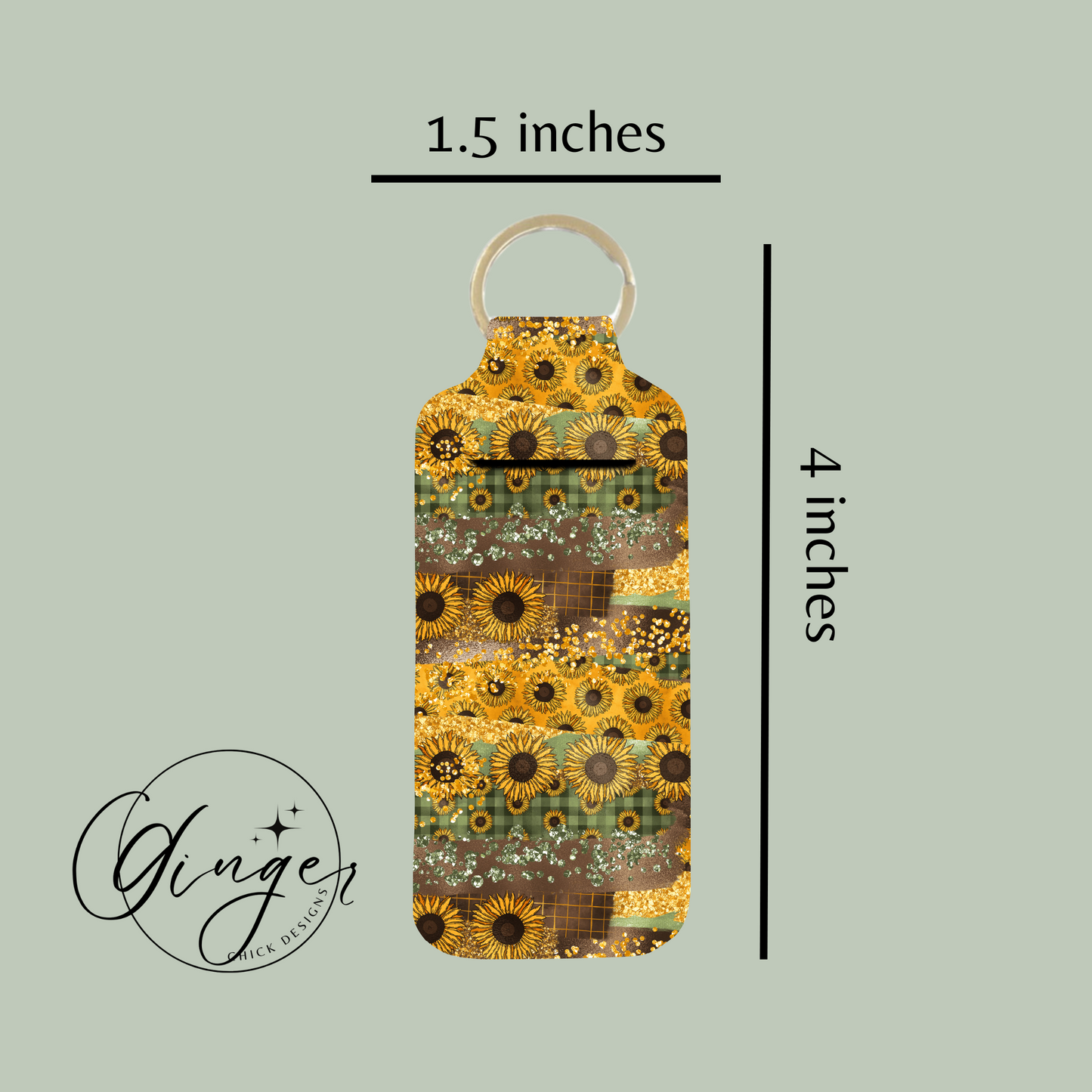 Sunflower Patch Lip Balm Keychain