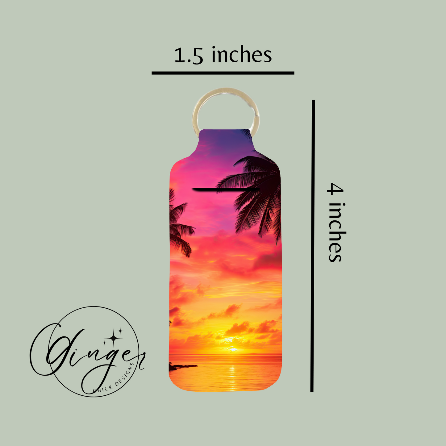 Sunset Beach Lip Balm Keychain
