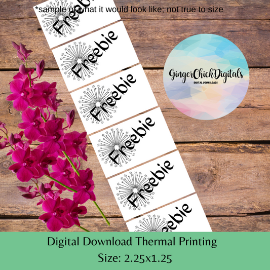 Dandilion Freebie Thermal Label