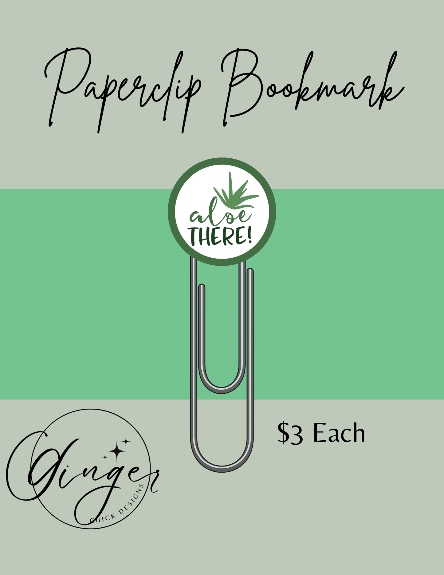 Aloe There! 3-Inch Paperclip Bookmark