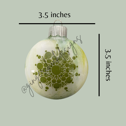 Army Green Mandala Art Round Disc Ornament