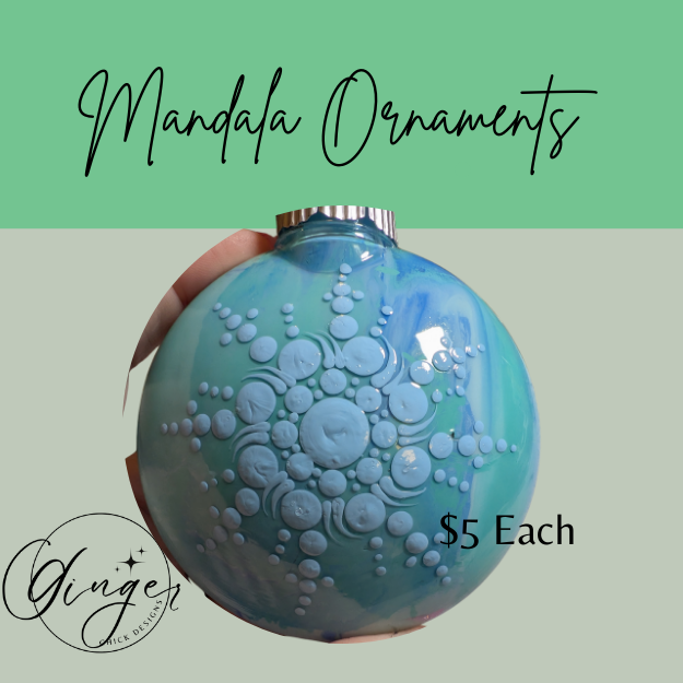 Mandala Art Round Disc Ornament – One of a Kind
