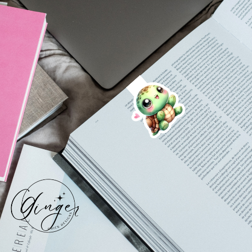 Baby Turtle Magnetic Bookmark
