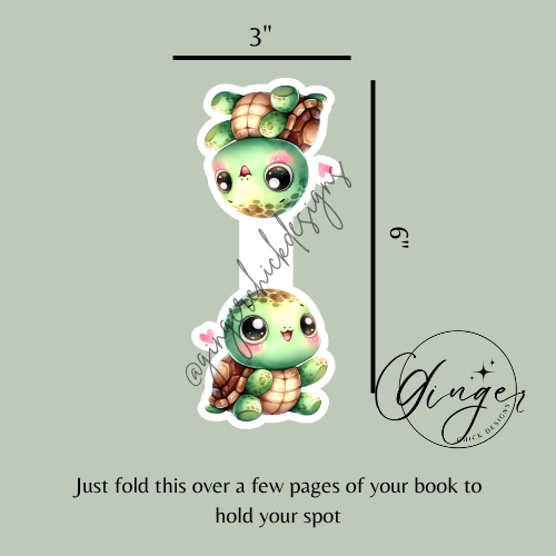 Baby Turtle Magnetic Bookmark