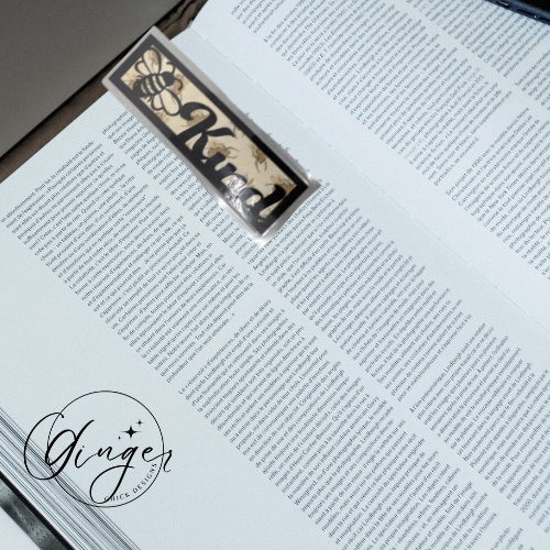 Bee Kind Laminated Bookmark with Bees