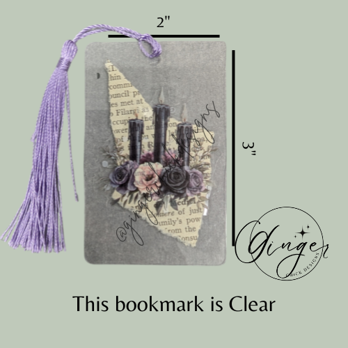 Black Candles Dictionary Acrylic Bookmark