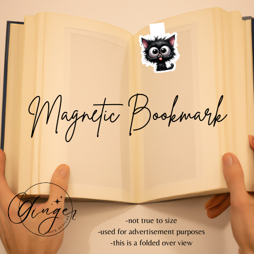Black Cat Magnetic Bookmark