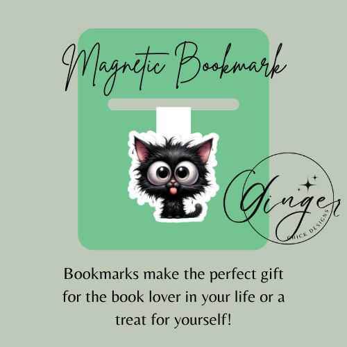 Black Cat Magnetic Bookmark