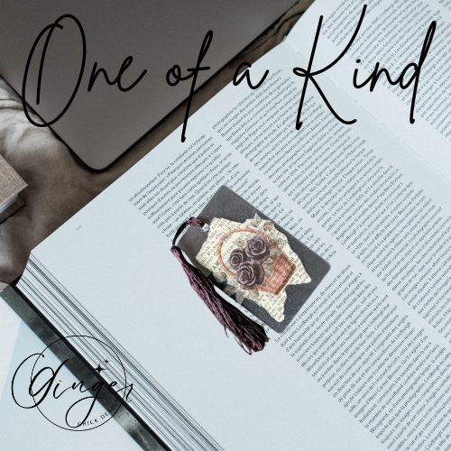 Black Rose Basket Dictionary Acrylic Bookmark