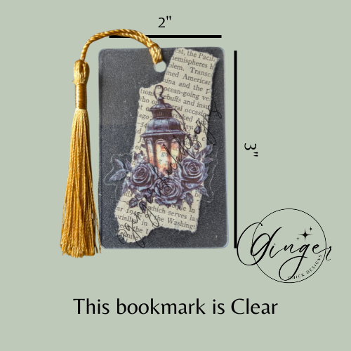 Black Hanging Lantern Dictionary Acrylic Bookmark