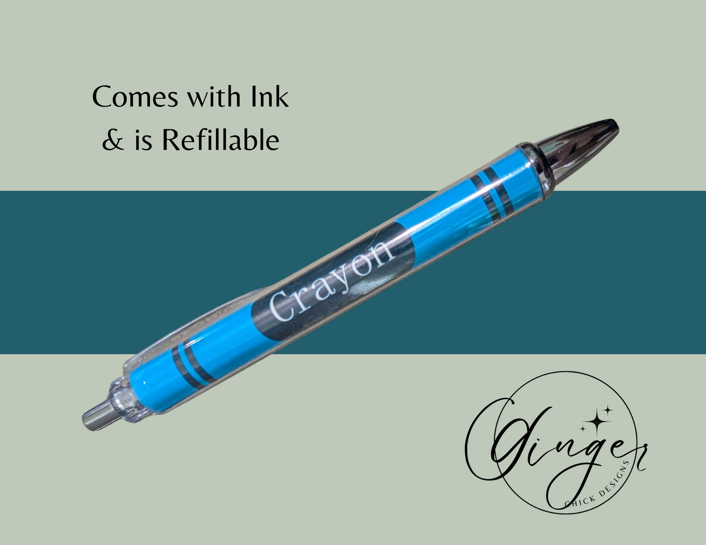 Blue Crayon Gel Pen