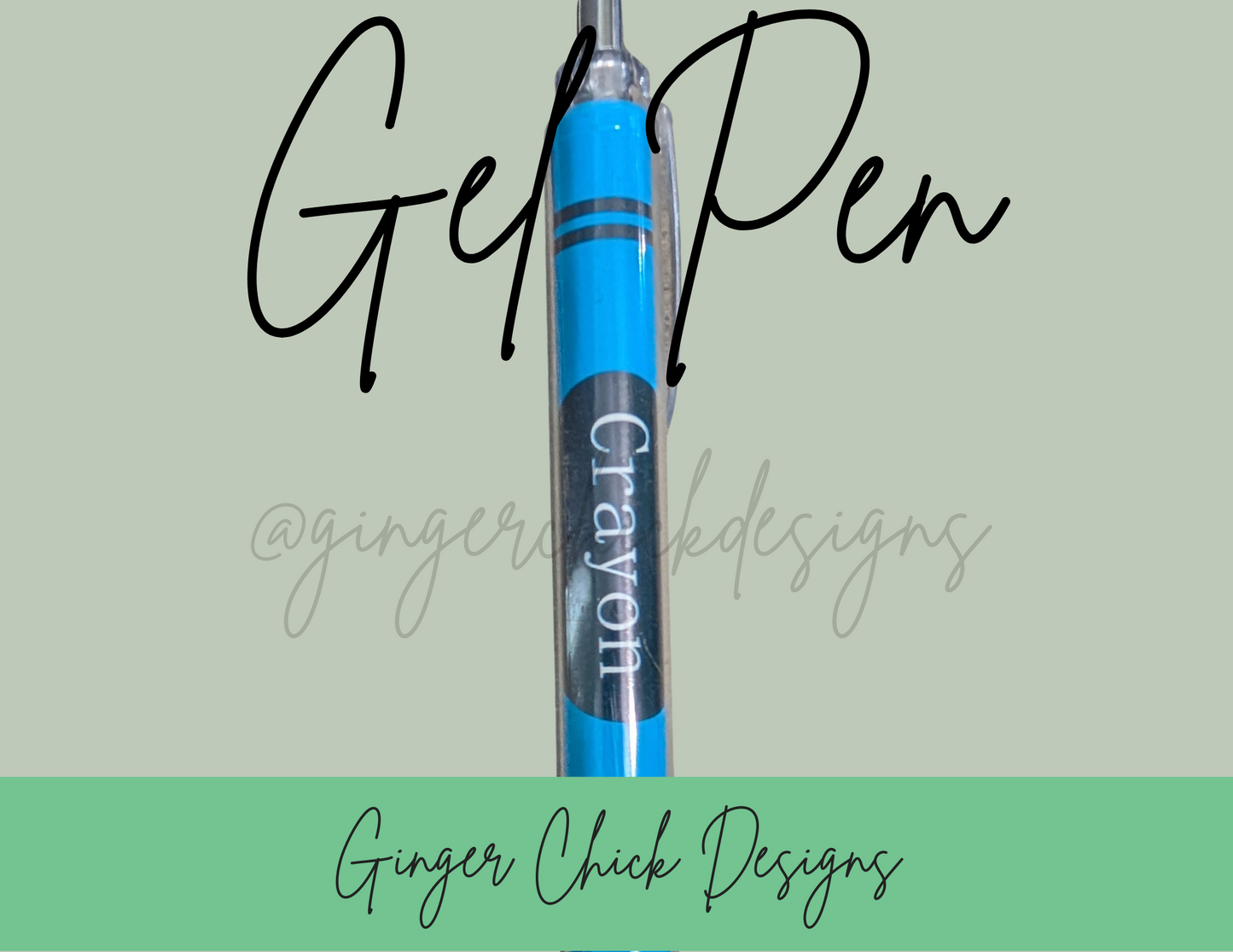 Blue Crayon Gel Pen