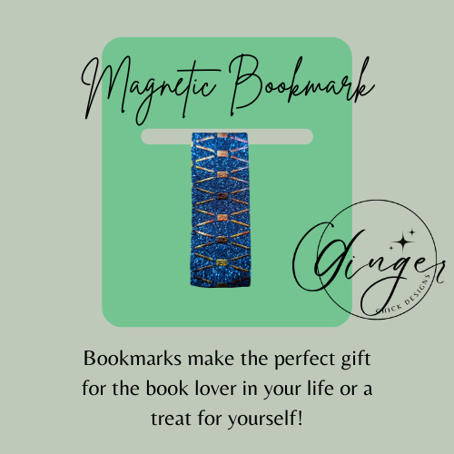 Blue Shoe Strings Leather Magnetic Bookmark