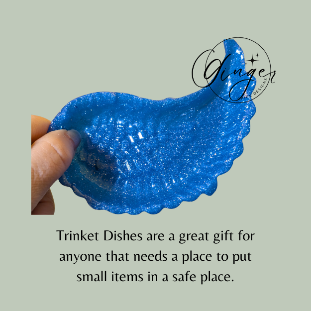 Blue Angel Wing Trinket Dish