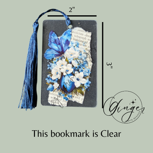 Blue Bouquet Dictionary Acrylic Bookmark