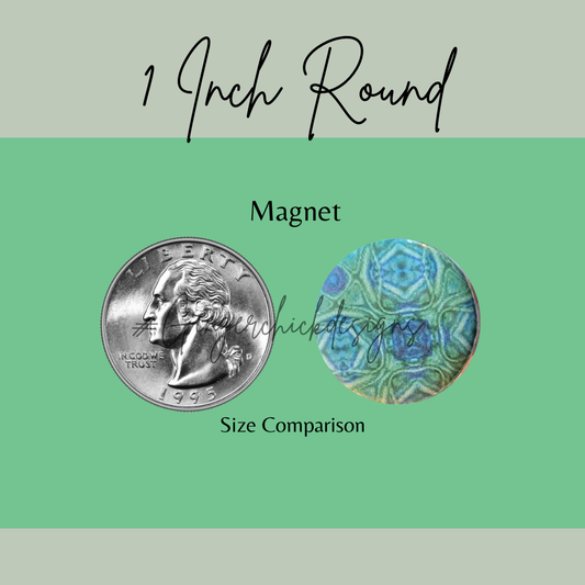 Blue Geometric Button Magnets