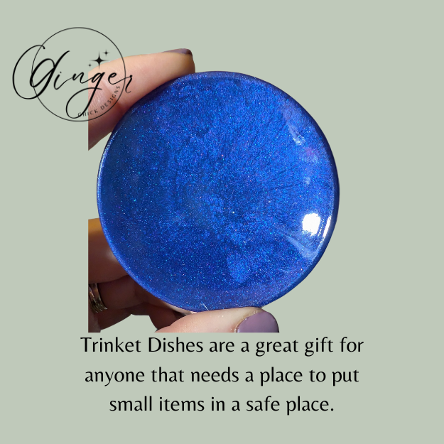 Blue Mini Round Trinket Dish