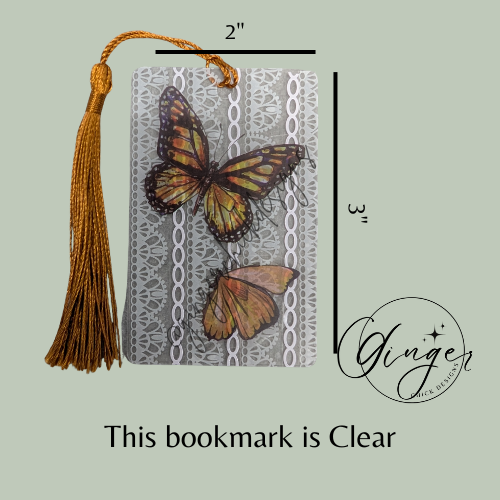 Butterfly Lace Dictionary Acrylic Bookmark