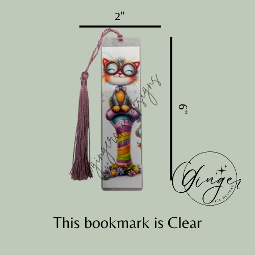 Circus Cat Acrylic Bookmark