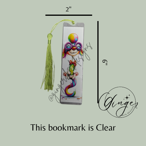Circus Dog Acrylic Bookmark