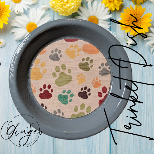 Color Paw Print Trinket Dish