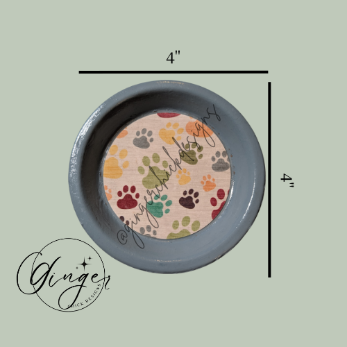Color Paw Print Trinket Dish
