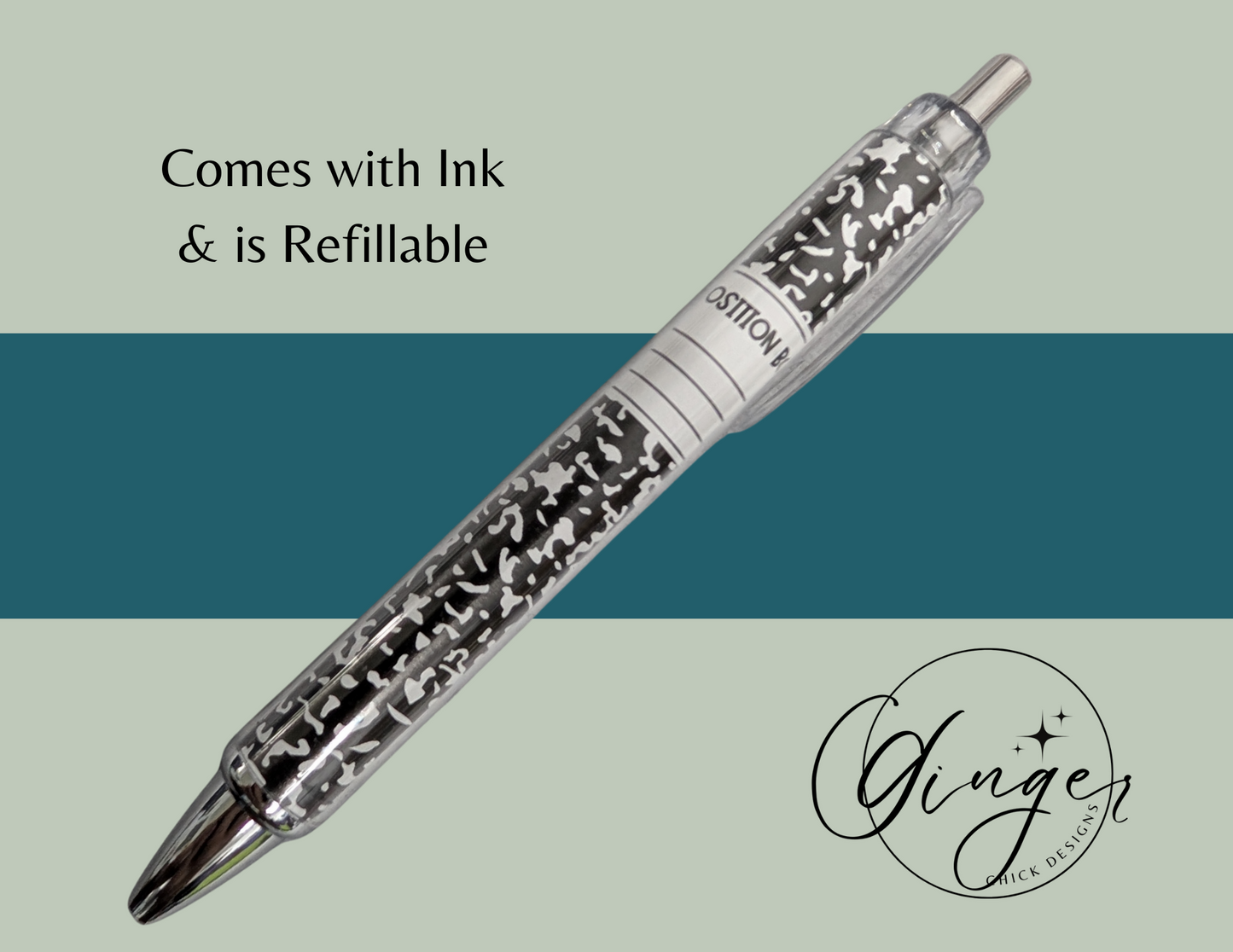 Composition Notebook Gel Pen