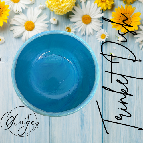 Cookie Monster Paint Pour Trinket Dish