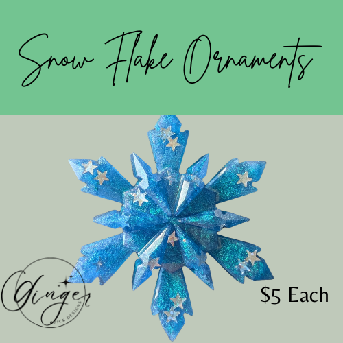 Blue Sky Resin Snowflake Ornament