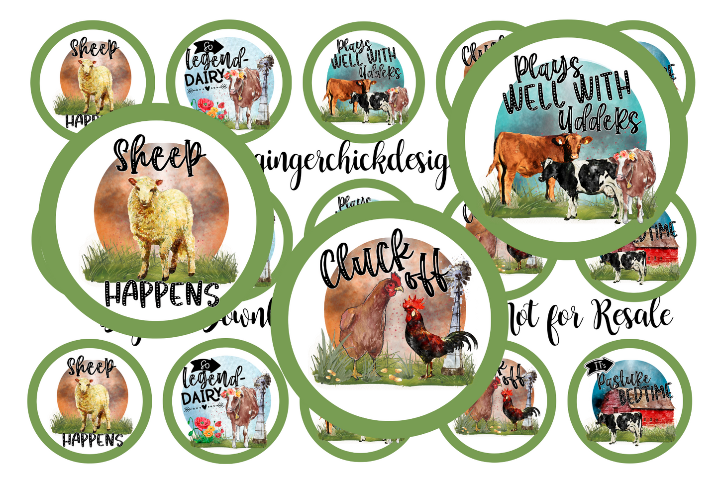 Funny Farm Bottle Cap Images