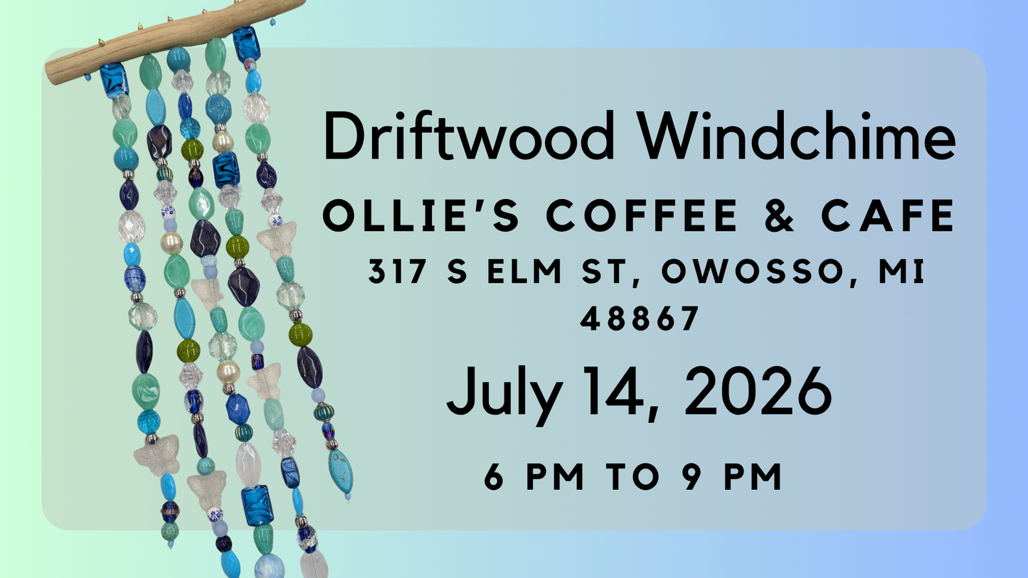 Driftwood Beaded Windchime 7-14