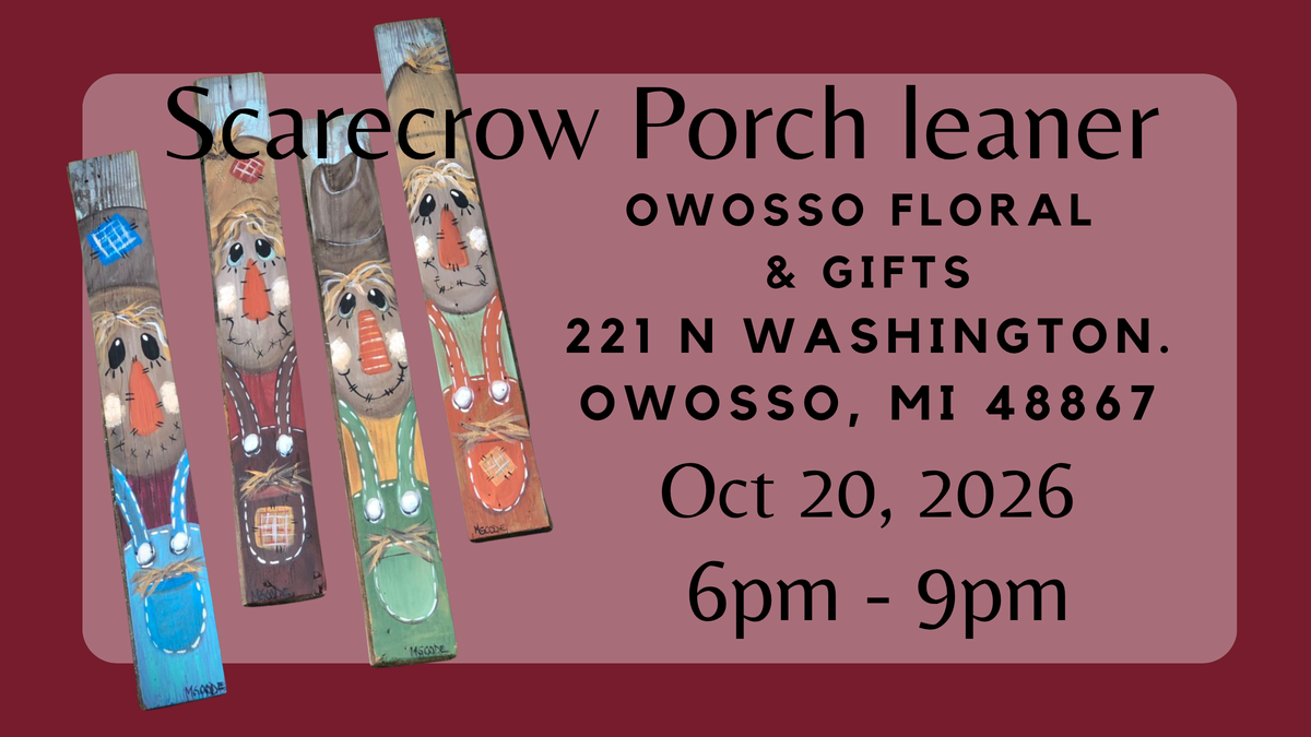 🍂🎨 Scarecrow Porch Leaner Workshop 🎨🍂