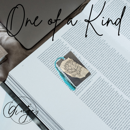 Dahlia Outline Dictionary Acrylic Bookmark