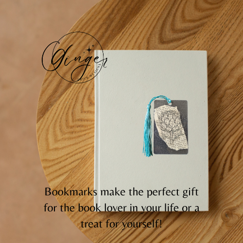 Dahlia Outline Dictionary Acrylic Bookmark