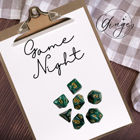 Dark Green Pearl Dice Set