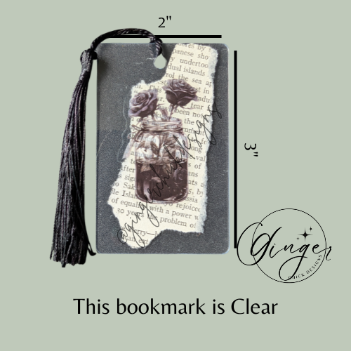 Dark Mason Jar Dictionary Acrylic Bookmark