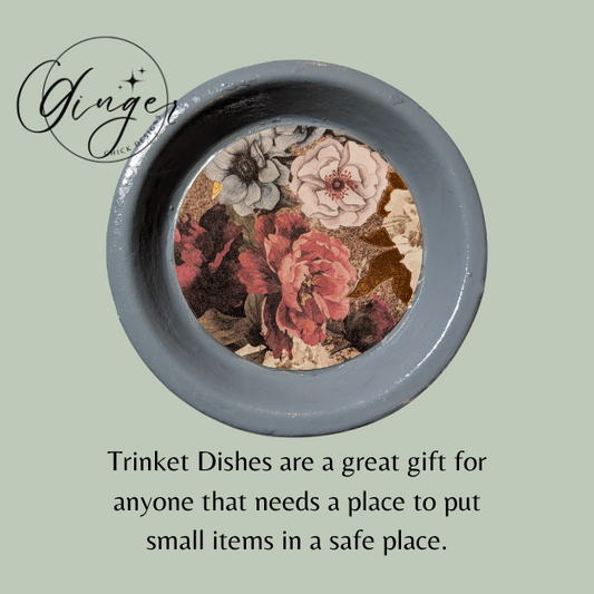 Elegant Flowers Trinket Dish