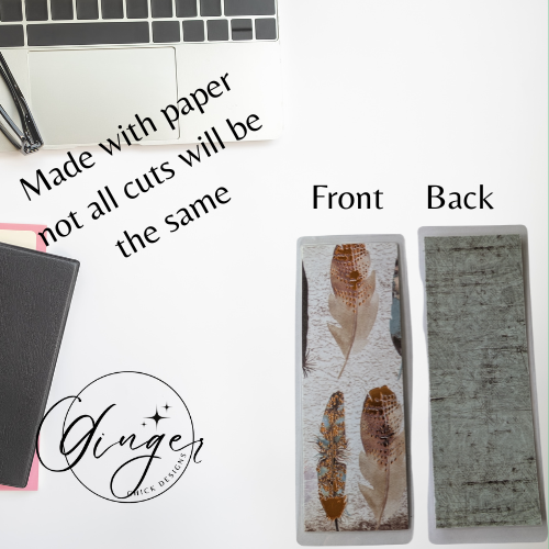 Feathers Laminated Bookmark