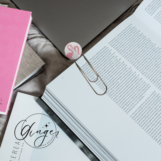 Flamingo 3-Inch Paperclip Bookmark