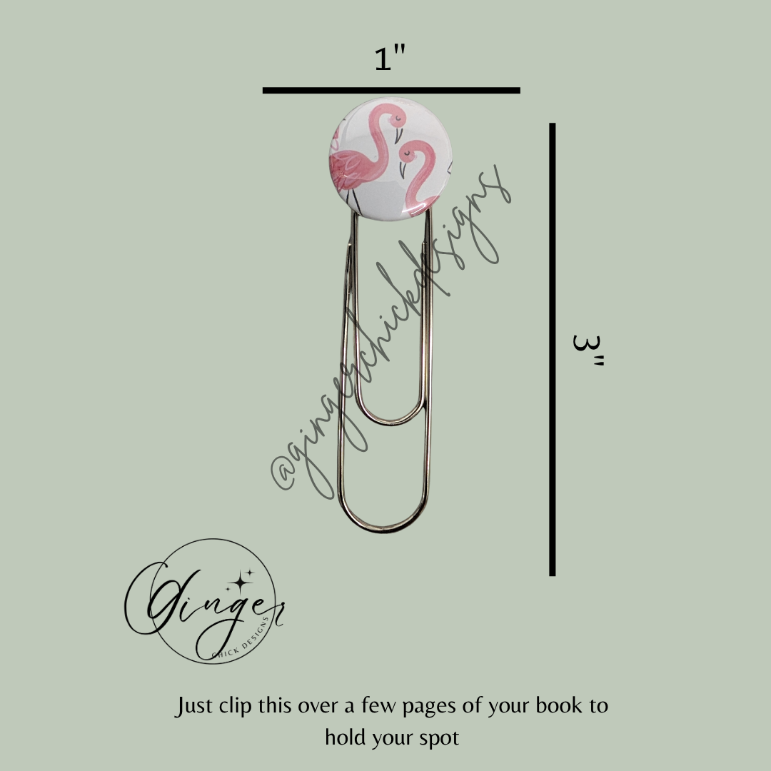 Flamingo 3-Inch Paperclip Bookmark