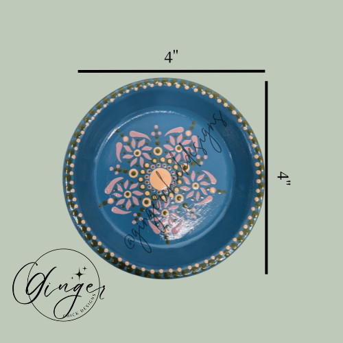 Flower Dot Mandala Trinket Dish