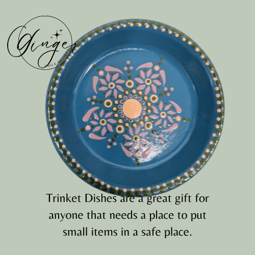 Flower Dot Mandala Trinket Dish