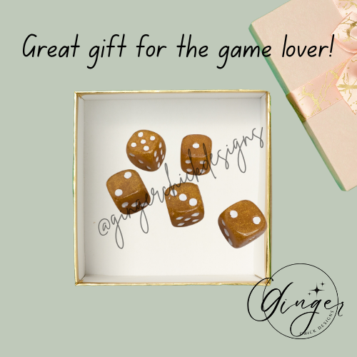 Gold Small D6 Dice Set