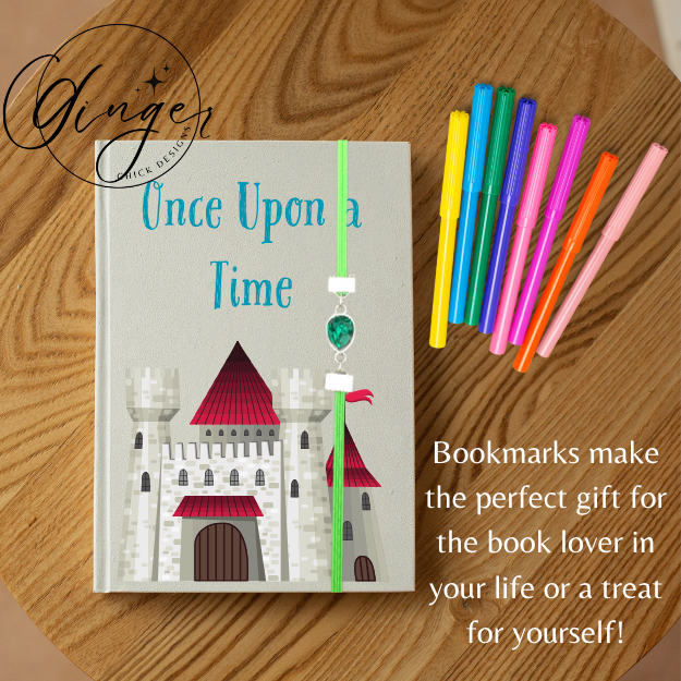 Green Gem Elastic Bookmark